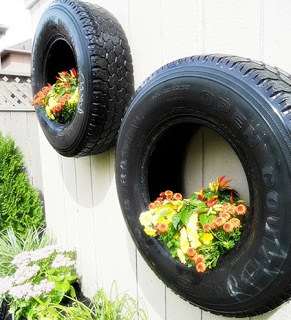 Conserva tus viejos neumáticos y dale vida a tu jardín