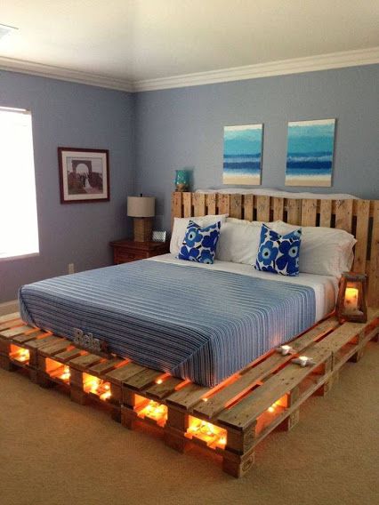 Una original cama con palés
